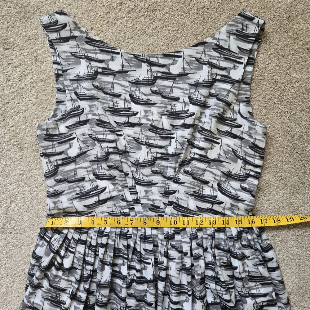 ModCloth/Emily and Fin Come Sail Away Sailboat Dress Size L - Picture 4 of 9